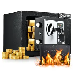 956400156400 ADIMO Safe Box College Dorm Fireproof Waterproof