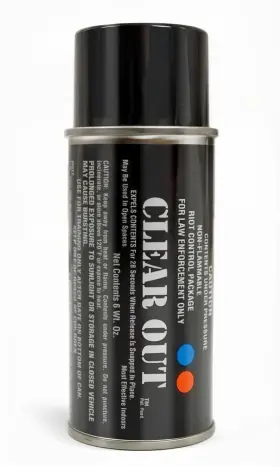 Aerko International 196852287802 Clear Out 6 Oz Oc/cs Gas Tear Spray - 15ft Range