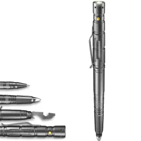 ALTA-7IN1TACPEN-STEELGRAY ALTATAC Tactical Pen Tool Glass