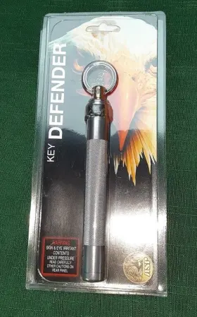 092608828247 ASP Pewter Pepper Spray Key Defender