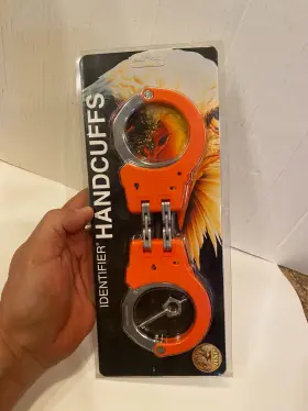 Asp 56116 Hinge Cuffs Model Orange Frame Handcuffs With Keys New In Package