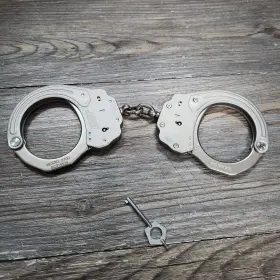 BE39608 ASP Handcuffs Steel Forged Double Lock Key