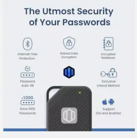 222107822 ATLANCUBE Offline Password Keeper Manage Bluetooth #2