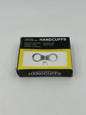 T305533BK BLADE Handcuffs Double Lock Steel Hinged Police