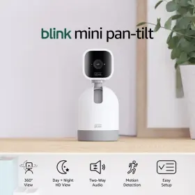 Blink 53-029589 Mini Pan-tilt Camera Newest Model Rotating Indoor Plug-in Smart Secu