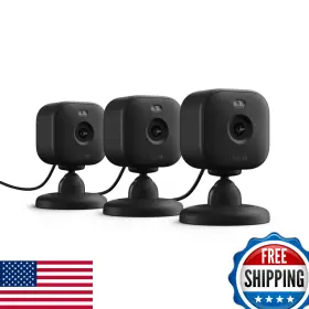 Blink B0crz7ww2r Mini 2 3-camera Home Security System Hd Video Color Night Motion Dete
