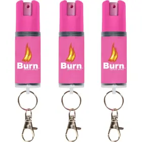 615317635182 BURN Pack Pepper Spray Keychain Defense Security