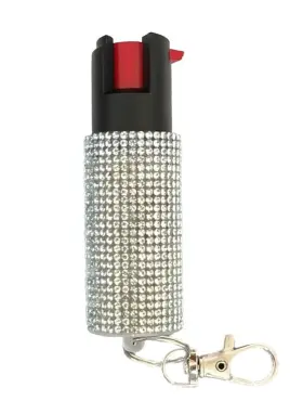 665355655055 CHEETAH Rhinestone Pepper Spray Safety Lock