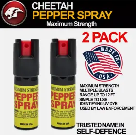 723905975500 CHEETAH Maximum Pepper Spray Security Blackshin