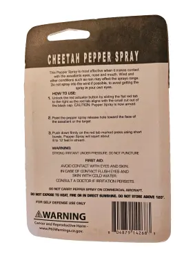 730586269606 CHEETAH Pepper Spray Keychain Women Safety Bling #2