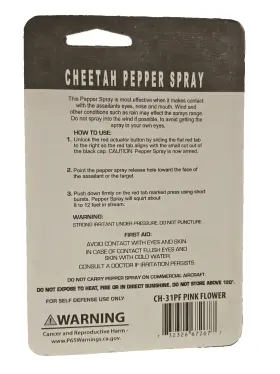 732326672677 CHEETAH Pepper Spray Keychain Women Safety Pink #2