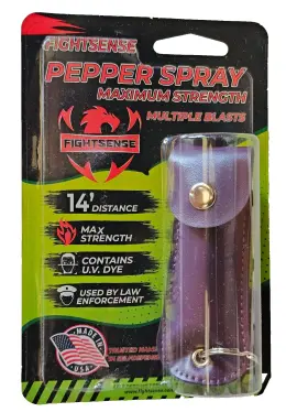 880609874390 CHEETAH Pepper Spray Keychain Women Safety