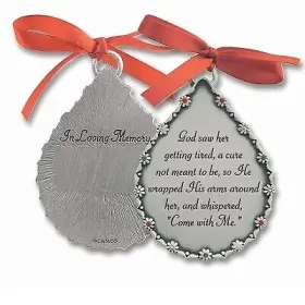 785525237093 CHRISTMAS Ornament Memorial Tearshaped God Saw