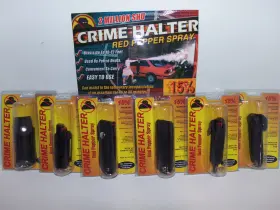 816898022815 CRIME HALTER Pepper Spray Keychains Million Shu #2