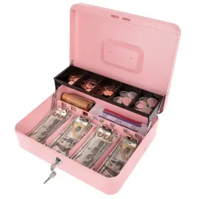 DC0007 CRINWAKI Cash Box Tray Key Lock Safe Locking Sav