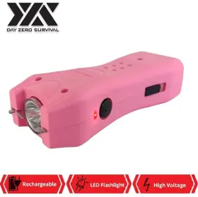 DZS718PK DAY ZERO SURVIVAL Mini Stun Gun Led Light Dzs Pink