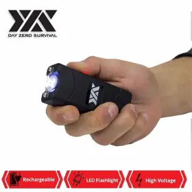 DZS1000-BK DAY ZERO SURVIVAL Defense Stun Gun Led Flashlight