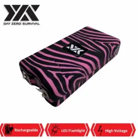 DZS3000 DAY ZERO SURVIVAL Pack Pink Zebra Print Safety Stun #2