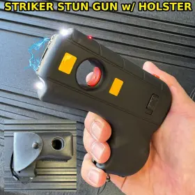 13452 DEFENDER Mv Rechargeable Pistol Grip Stun Gun Led Light