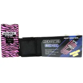 13742 DEFENDER EXTREME Xtreme Million Volt Pink Zebra Stun