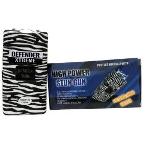 13743 DEFENDER EXTREME Xtreme Million Volt Zebra Stun Gun