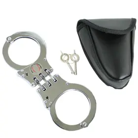 HD-531 DEFENDER Pch Hinged Handcuffs Double Lock Cuffs Pouch