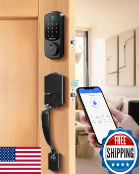 B0DF7G4676 DESLOC Keyless Door Lock Handle Set Smart Deadbolt