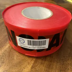 Diamond Eml771004ct Red Danger Tape 3 Inch X 1000ft New Co. Black/red