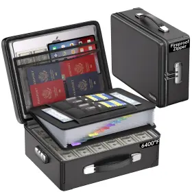 Docsafe Ds0103 6400 F Fireproof Document Box With 16.7 X 13 5.12 Inches Black