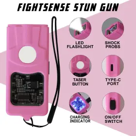 FS-93PK FIGHTSENSE Rechargeable Mini Stun Gun Defense Pink #2