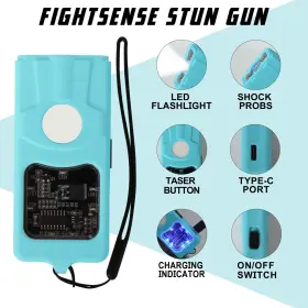 FS-93CY FIGHTSENSE Rechargeable Mini Stun Gun Defense Cyan #2