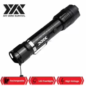 1I3-DZS1158 FLASHLIGHT Dzs Tactical Stun Gun Rechargeable Led #2