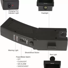 760701916689 GOAEO Stun Gun Rechargeable Safety Remote Shock #2