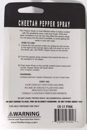 723905974947 GUARD DOG Pepper Spray Pink Keychain Maximum Dye #2