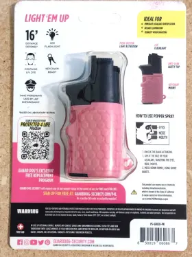 850019060867 GUARD DOG Pepper Spray Flashlight Pink Light Up #2