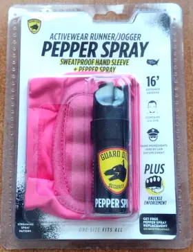857107006042 GUARD DOG Pepper Spray Pink Sleeve Knucle