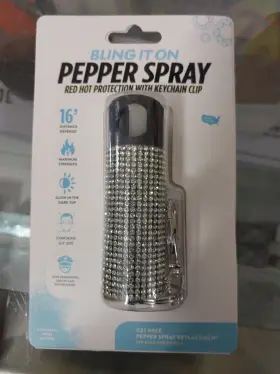 857107006486 GUARD DOG Bling Key Ring Defense Pepper Spray