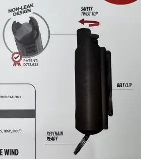 PS-GDQA-BK-4 GUARD DOG Action Pepper Spray Pack Distance #3