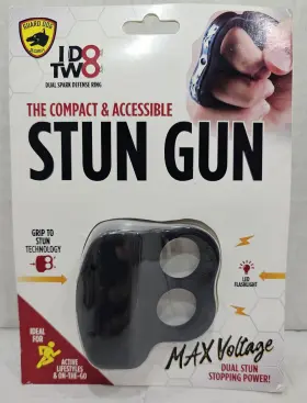 SG-GDID2BK GUARD DOG SECURITY Ring Stun Gun Flashlight