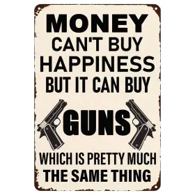 GYMSLAVE09 GYMSLAVE Canftt Happiness Guns Sign Funny Bathroom