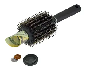 Hair-brush INSIDE THE BARS Discreet Diversion Safe Valuables