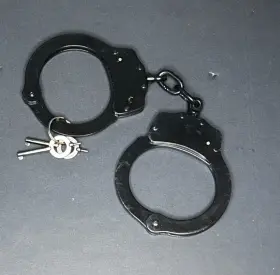 13234 J-TAC Police Handcuffs Steel Double Lock Cuffs Keys
