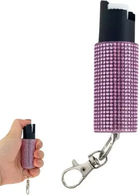 727720382451 JIETONG Cute Bling Pepper Spray Keychain Women