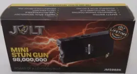 Jolt Jms98bk Mini 98 000 Stun Gun Flashlight With Belt Clip - Black