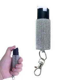 727720382444 JPAKLPE Cute Bling Pepper Spray Keychain Women