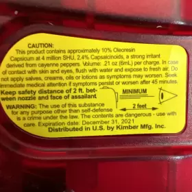 669278980218 KIMBER Pepperblaster Pepper Spray Expiration #3