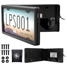 LPS001 LICENSE PLATE SAFE Secret Stash Box Secure Key Storage