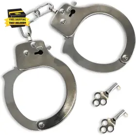 10500 POLICE Deluxe Toy Cuffs Key Handcuffs Role Play Cowboy