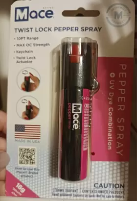 60014 MACE Twist Lock Pepper Spray Keychain Uv Dye Mx #2