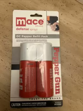 Mace 80421 Pepper Gun Refill Cartridges 2-pack Oc Spray -
